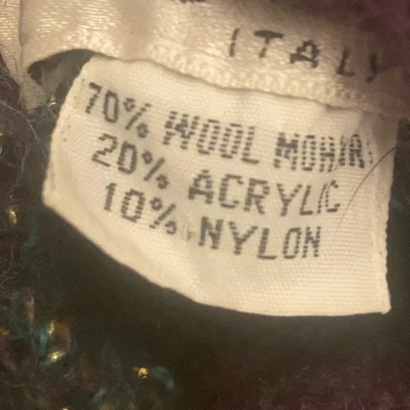 🎉2/$30 Vintage Wool Mohair Oversized Pattern Sweater Unique Design EUC - Picture 8 of 9